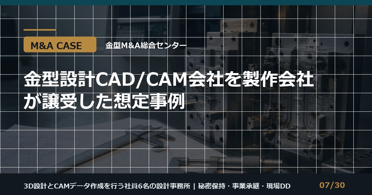 CAD/CAM設計会社の譲渡のアイキャッチ画像