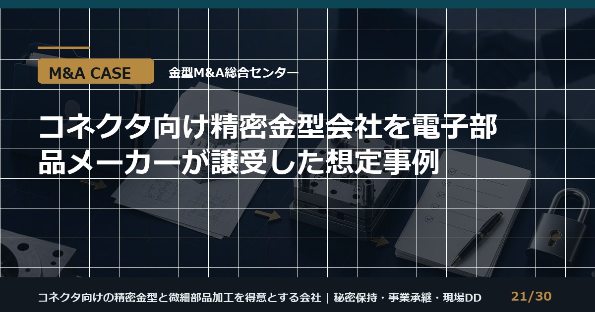 コネクタ精密金型のM&Aのアイキャッチ画像