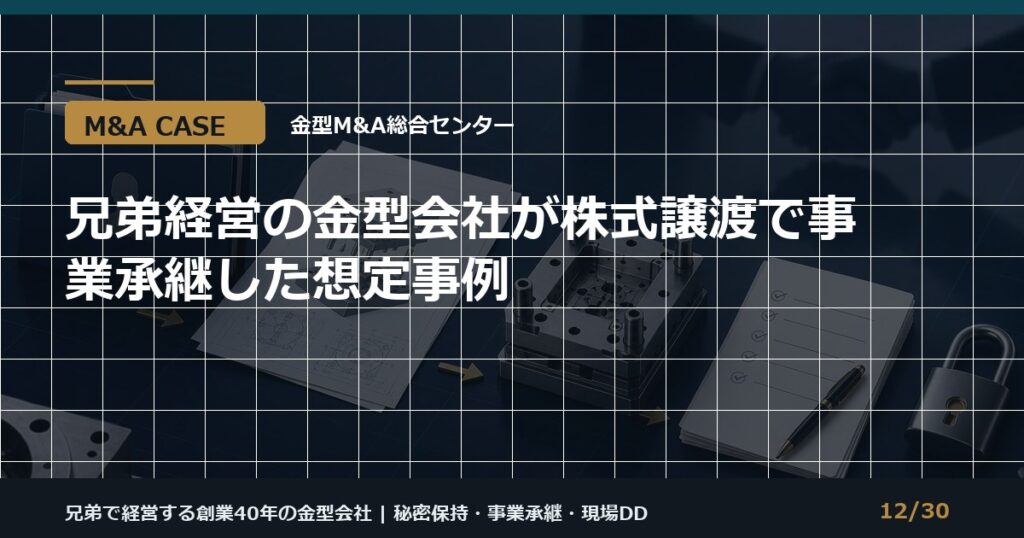 兄弟経営金型会社の承継のアイキャッチ画像