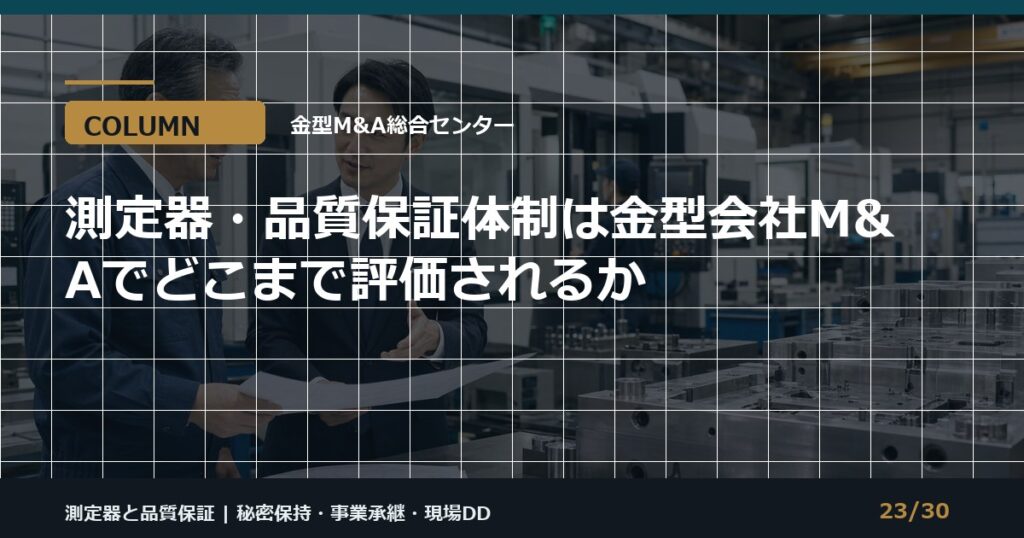 測定器・品質保証のM&A評価のアイキャッチ画像