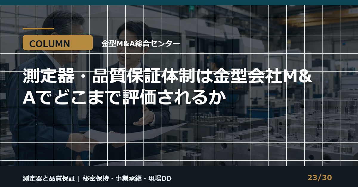測定器・品質保証のM&A評価のアイキャッチ画像