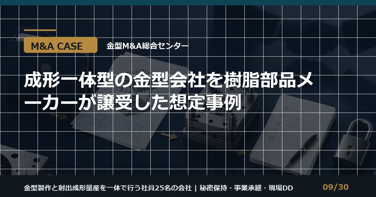 成形一体型会社のM&A事例のアイキャッチ画像