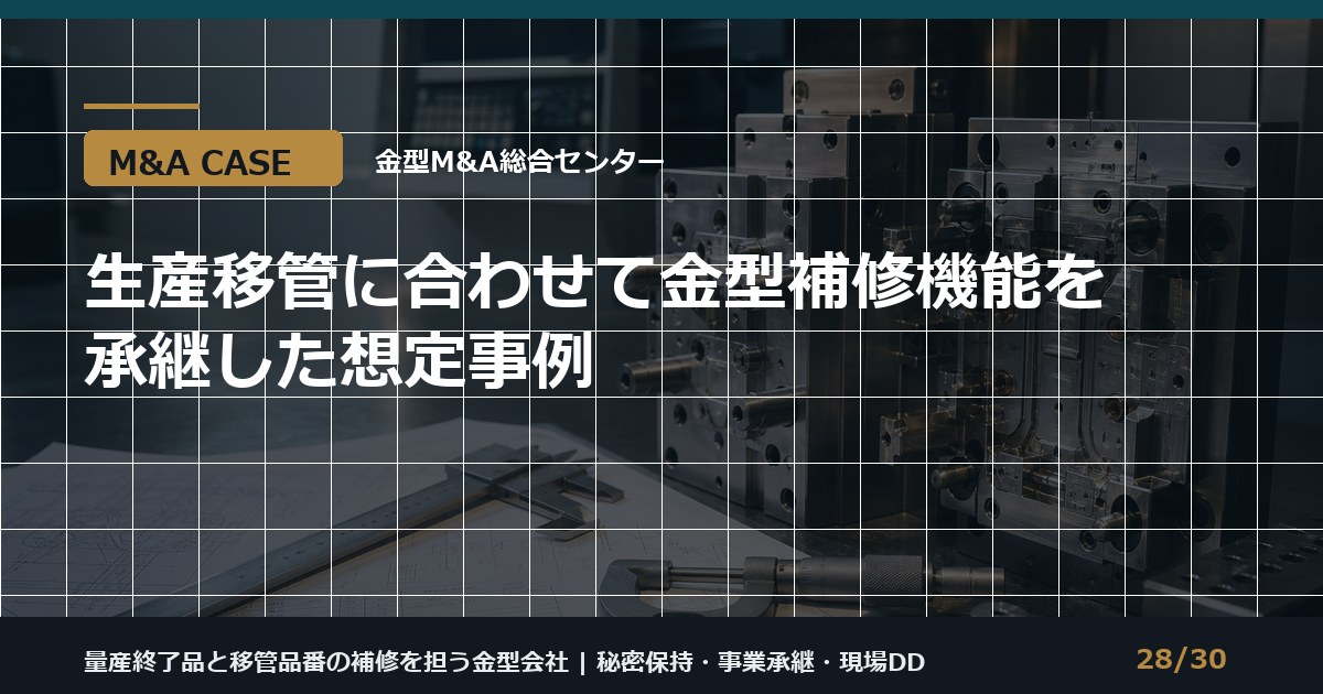 生産移管と補修承継事例のアイキャッチ画像
