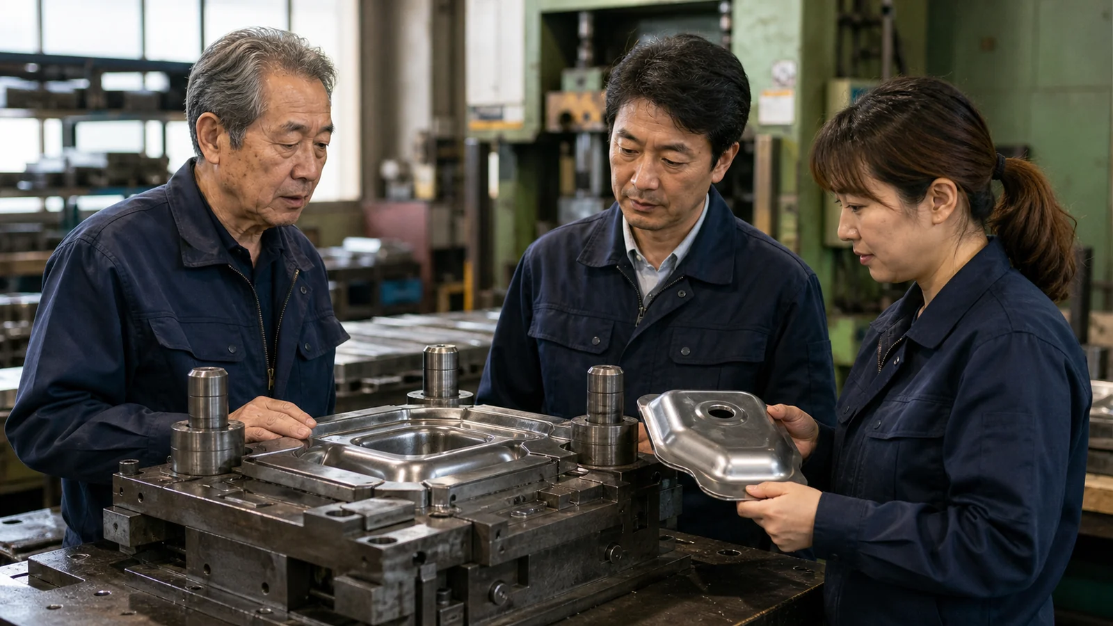 ウエキン M&A事例を象徴するプレス金型工場と技術者