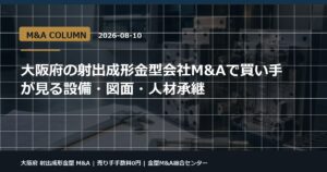 大阪府 射出成形金型 M&Aの金型M&Aコラム用アイキャッチ画像