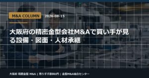 大阪府 精密金型 M&Aの金型M&Aコラム用アイキャッチ画像